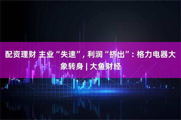 配资理财 主业“失速”, 利润“挤出”: 格力电器大象转身 | 大鱼财经